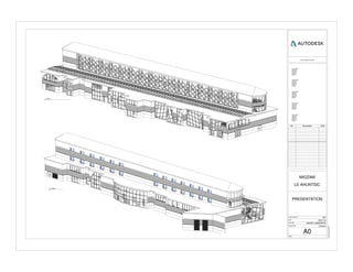 www.autodesk.com/revit
Scale
Date
Drawn By
Checked By
Project Number
Consultant
Address
Address
Address
Phone
Consultant
Address
Address
Address
Phone
Consultant
Address
Address
Address
Phone
Consultant
Address
Address
Address
Phone
Consultant
Address
Address
Address
Phone
9/7/20168:54:08PM
A0
PRESENTATION
MIGZAM
LE AHUNTSIC
Checker
MIGUEL ZAMARRIPA
08/31/16
007
No. Description Date
1
VIEW 3
2
VIEW 4
 