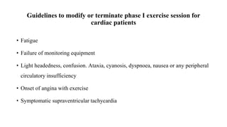 Phase 1of cardiac rehabilitation ppt x | PPTX