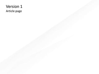 Version 1
Article page
 