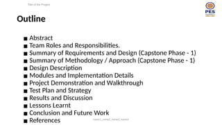 Phase2 -ESA capstone project work final year | PPTX
