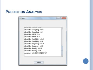 PREDICTION ANALYSIS
 