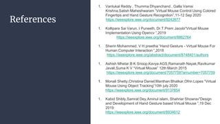 Virtual Mouse using hand gesture recognition | PPTX