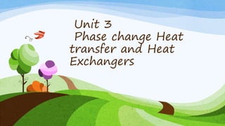 Unit 3
Phase change Heat
transfer and Heat
Exchangers
 