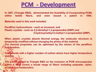 Pcms Choice Phase changing materials | PPTX