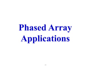 Phased Array
Applications
22
 