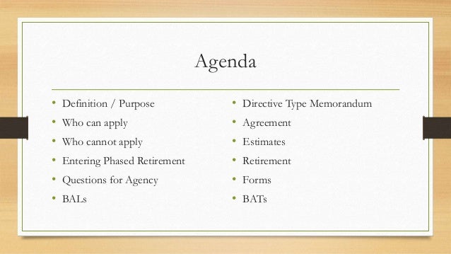 retirement program