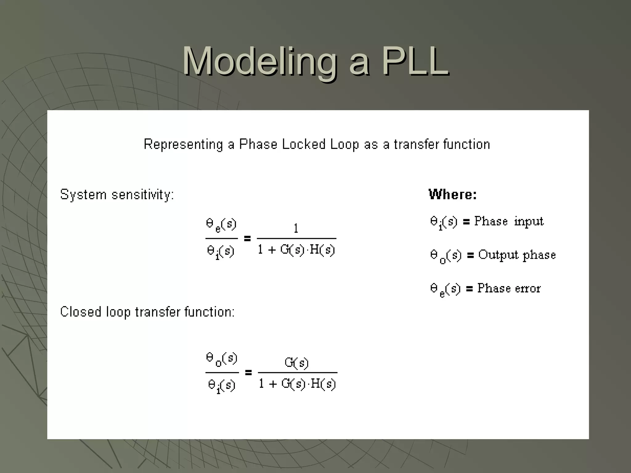Phase locked loop design | PPT