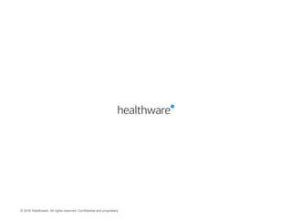 © 2016 Healthware. All rights reserved. Confidential and proprietary
 