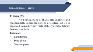 Phase Rule Introduction Phase rule | PDF