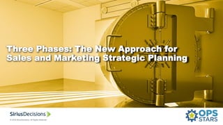 © 2018 SiriusDecisions. All Rights Reserved
Three Phases: The New Approach for
Sales and Marketing Strategic Planning
 