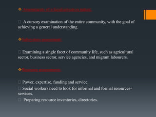 Phases of community organisation