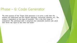 Phases of Compiler.pptx | Programming Languages | Computing