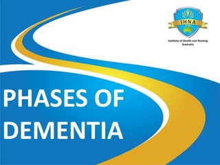 PHASES OF
DEMENTIA
 