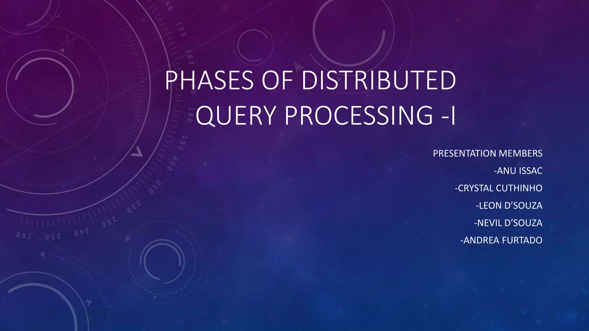Phases of distributed query processing | PPT