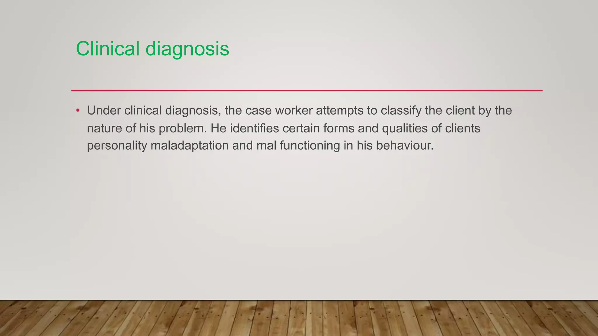 Phases of social case work