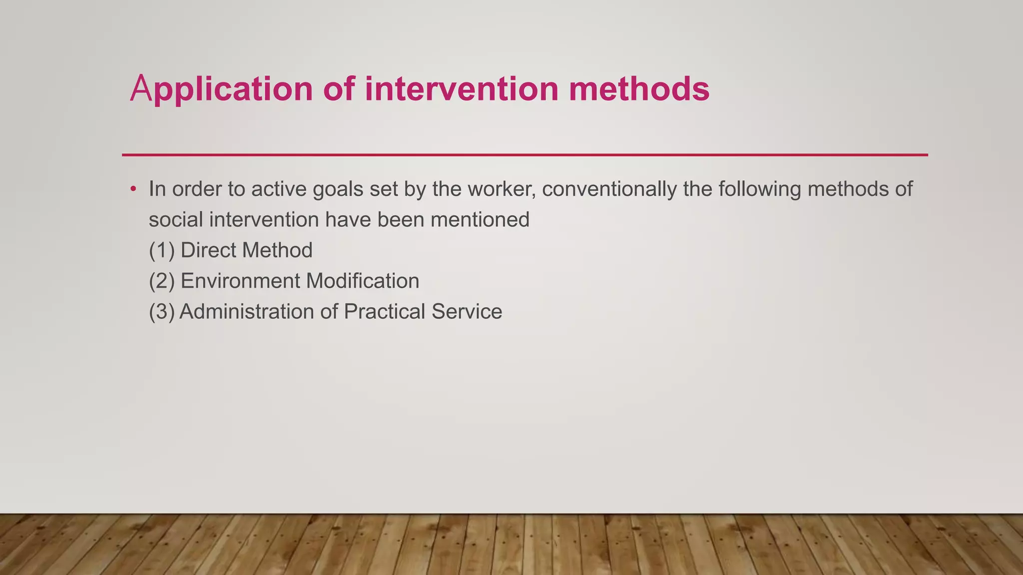 Phases of social case work