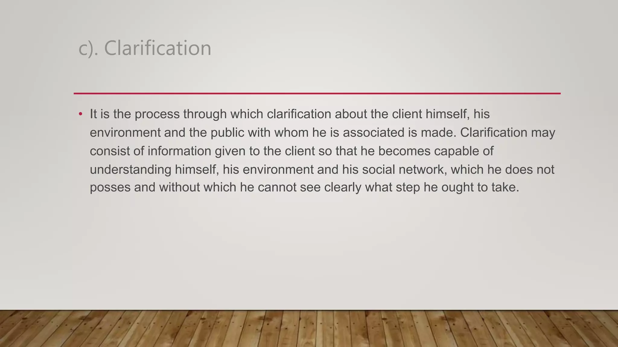 Phases of social case work