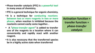 PHASE TRANSFER CATALYSIS.pptx.pdf nanochemistry | PDF