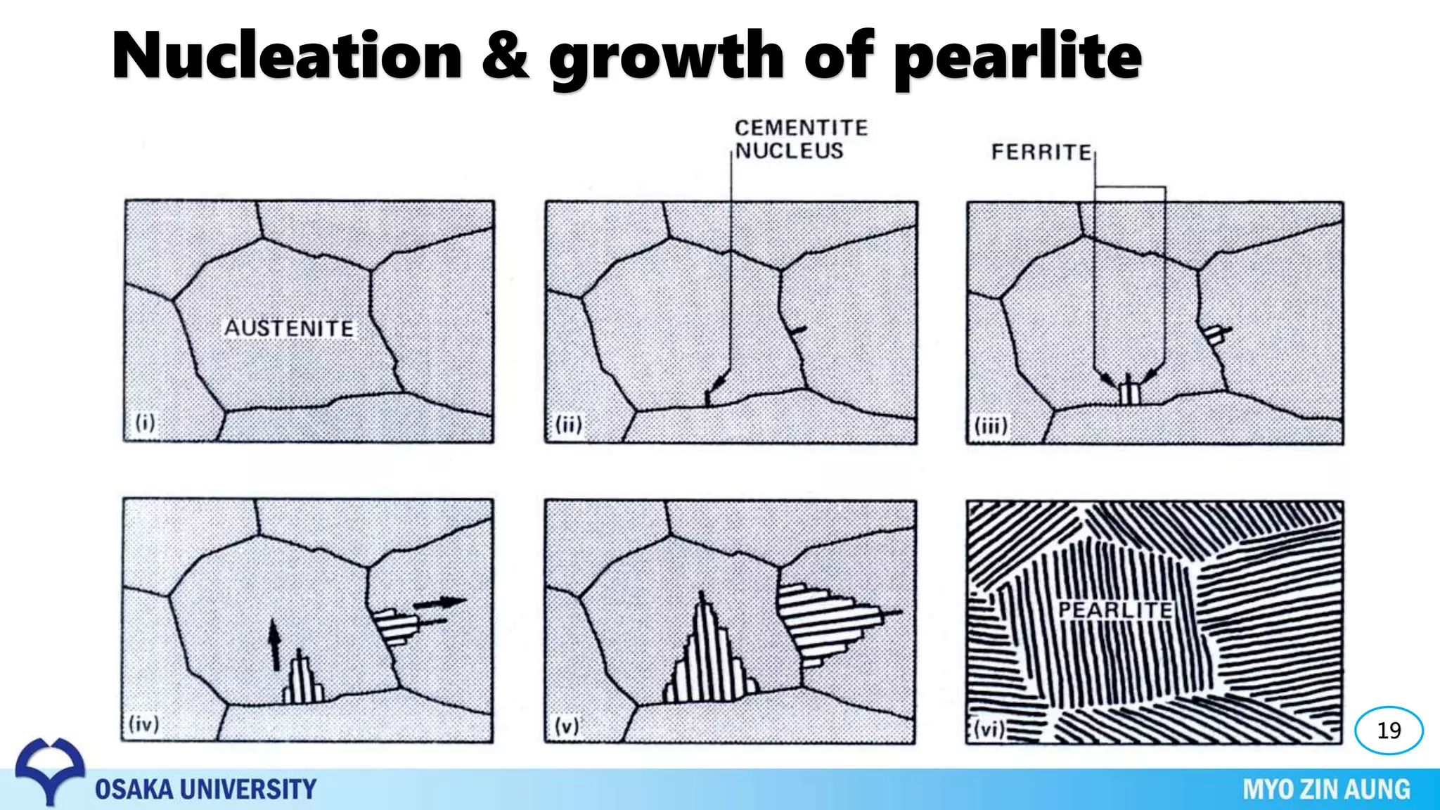 Nucleation & growth of pearlite
19
 