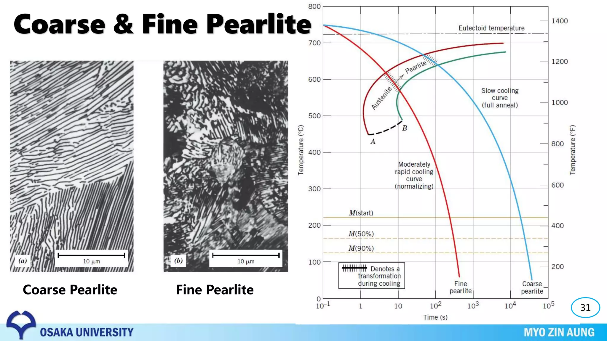 31
Coarse & Fine Pearlite
Coarse Pearlite Fine Pearlite
 