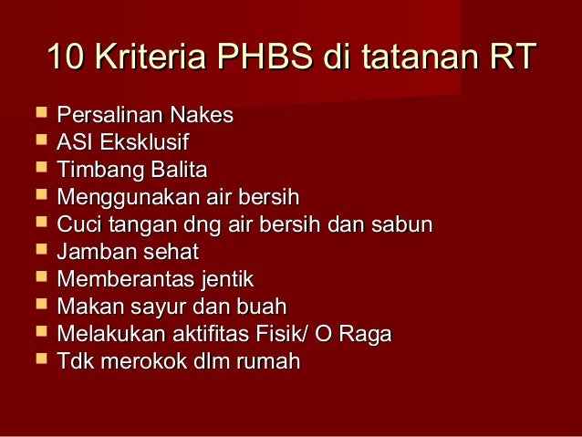 Phbs di rumah tangga