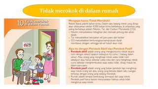 Tidak merokok di dalam rumah
 