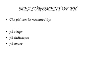 Ph, buffer solution ph indicator and ph | PPTX