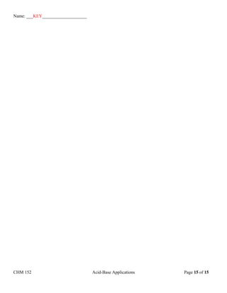 Name: ___KEY____________________
CHM 152 Acid-Base Applications Page 15 of 15
 