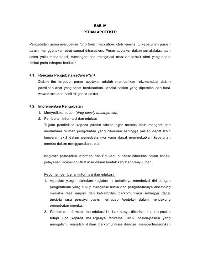 Pharmaceutical Care Untuk Penyakit Asma