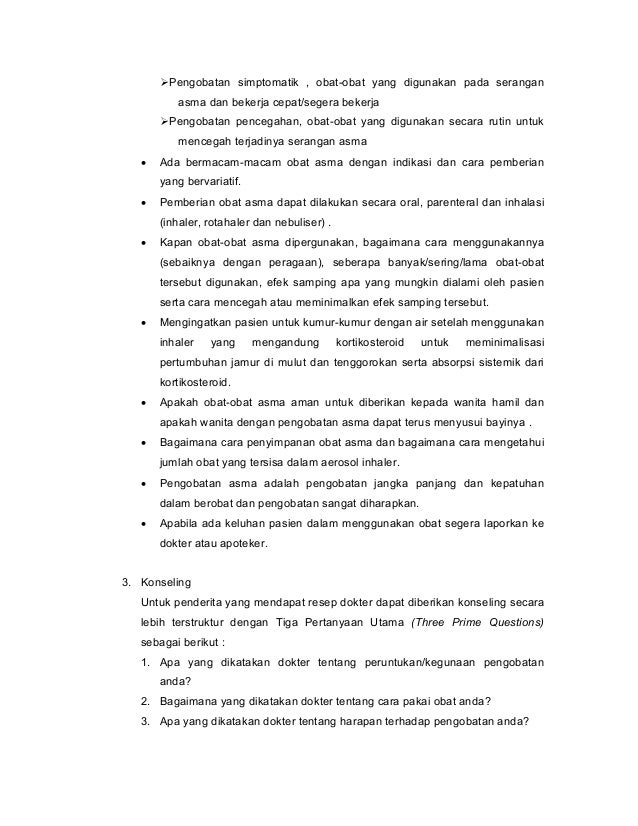 Pharmaceutical Care Untuk Penyakit Asma
