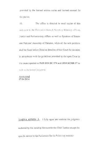 Peshawar High Court FATA Judgment Analysis (2014)