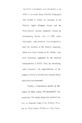 Peshawar High Court FATA Judgment Analysis (2014)