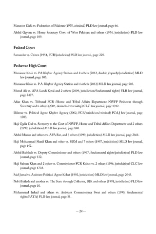 PESHAWAR HIGH COURT JUDGMENT REGARDING FATA JURISDICTION (APRIL 2014) 
15 
 