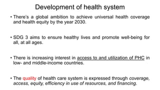 Health system development & National health policy | PPTX