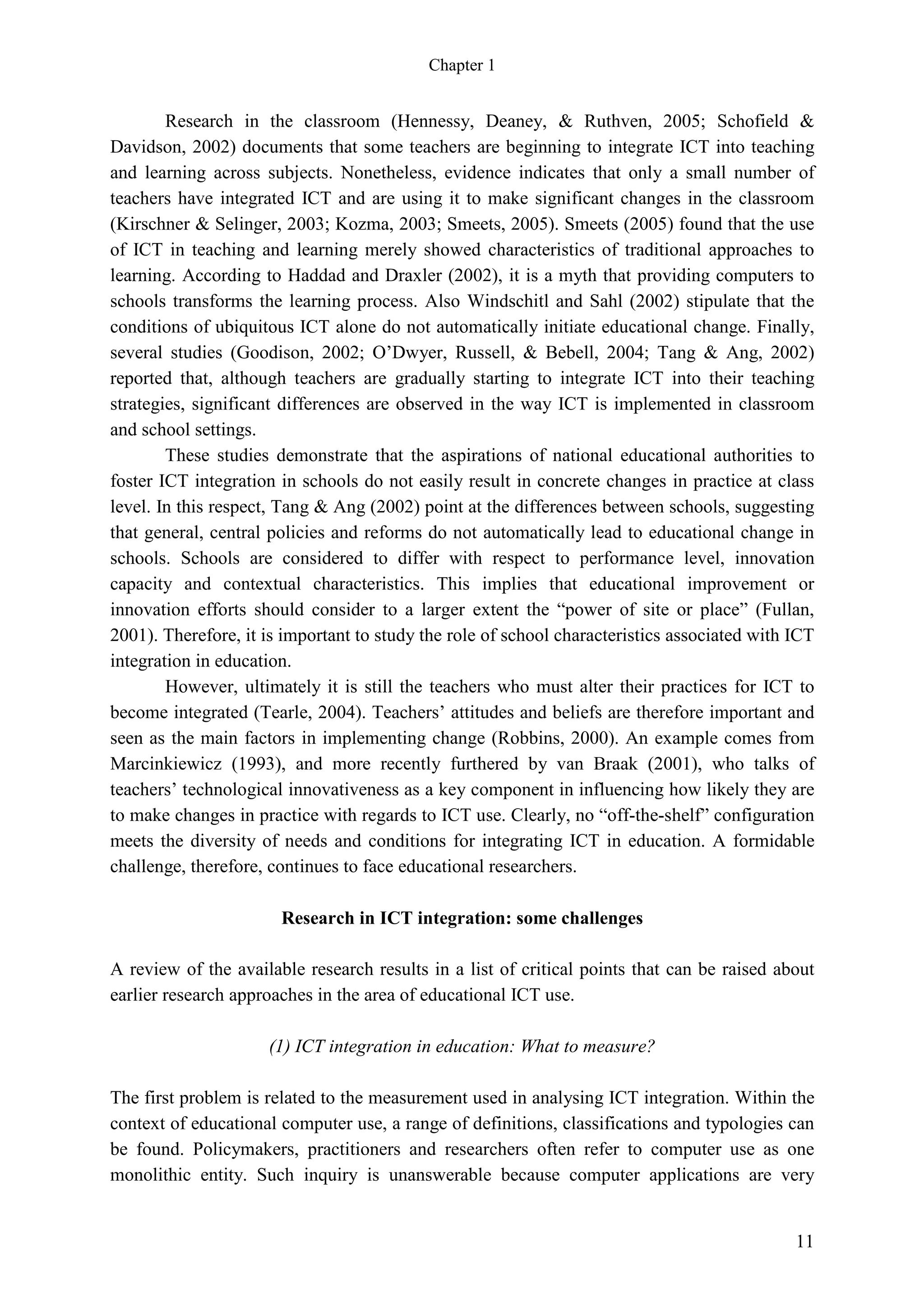 Development and validation of a model of ICT integration in primary ...