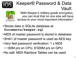 Keeper® Password & Data
                                      Vault
                     “With Keeper’s military-grade enc...