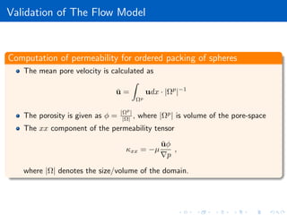 Pore-scale direct simulation of flow and transport in porous media | PDF