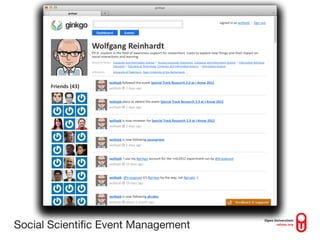 Social Scientiﬁc Event Management
 