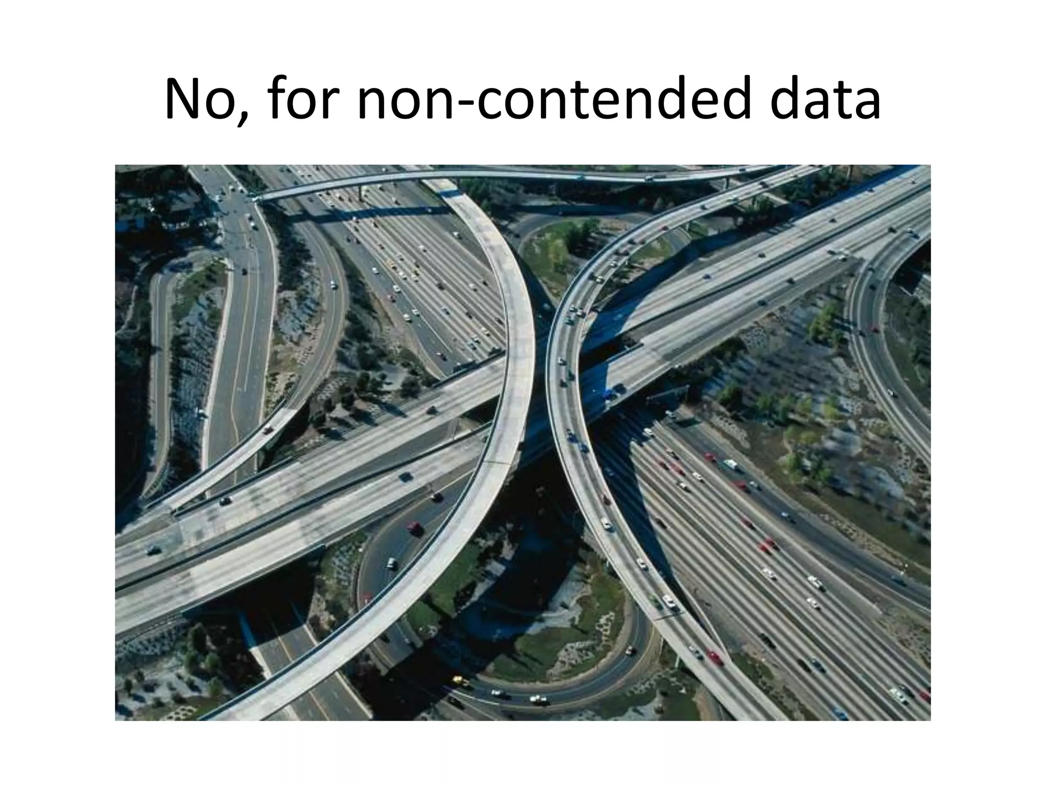 No, for non-contended data
 