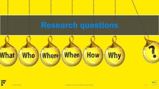 Research questions
29.06.2019 Hussein Hazimeh PhD presentation 11
 