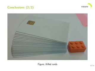 24/30
Conclusions (2/2)
Figure: Killed cards
 