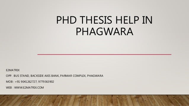 Phd thesis helper