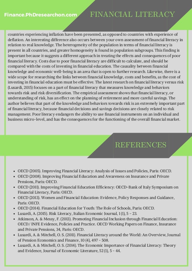 Phd thesis on financial literacy