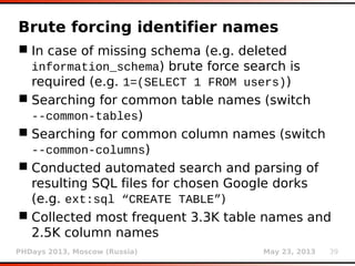 sqlmap - Under the Hood | PDF