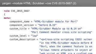 Заголовокyargen --module HTML::Scrubber --cve CVE-2015-5667 (2)
 