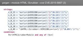 Заголовокyargen --module HTML::Scrubber --cve CVE-2015-5667 (3)
 