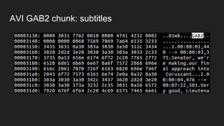 AVI GAB2 chunk: subtitles
 