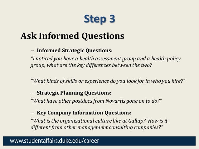 questions to ask at a career fair