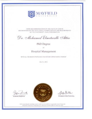 PhD certificate