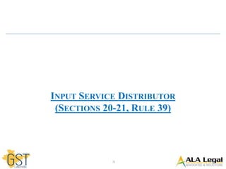 21
INPUT SERVICE DISTRIBUTOR
(SECTIONS 20-21, RULE 39)
 